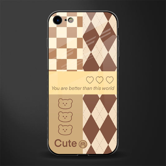 you're my world brown edition glass case for iphone 8 image
