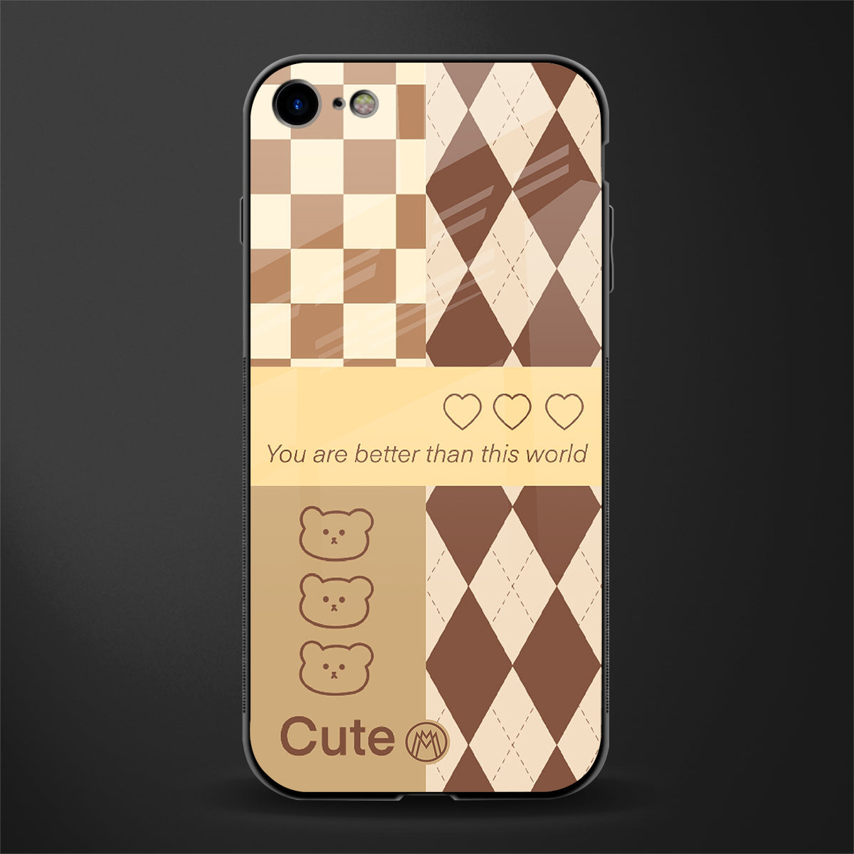 you're my world brown edition glass case for iphone se 2020 image