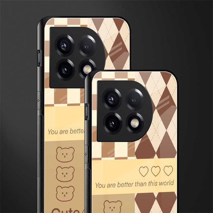 you're my world brown edition back phone cover | glass case for oneplus 11