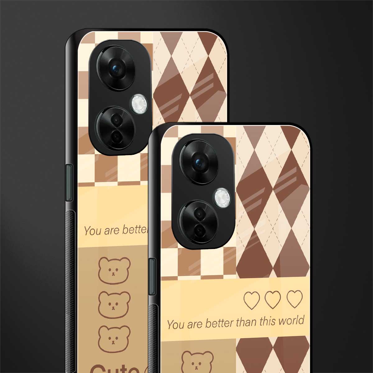 you're my world brown edition back phone cover | glass case for oneplus nord ce 3 lite