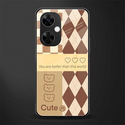 you're my world brown edition back phone cover | glass case for oneplus nord ce 3 lite