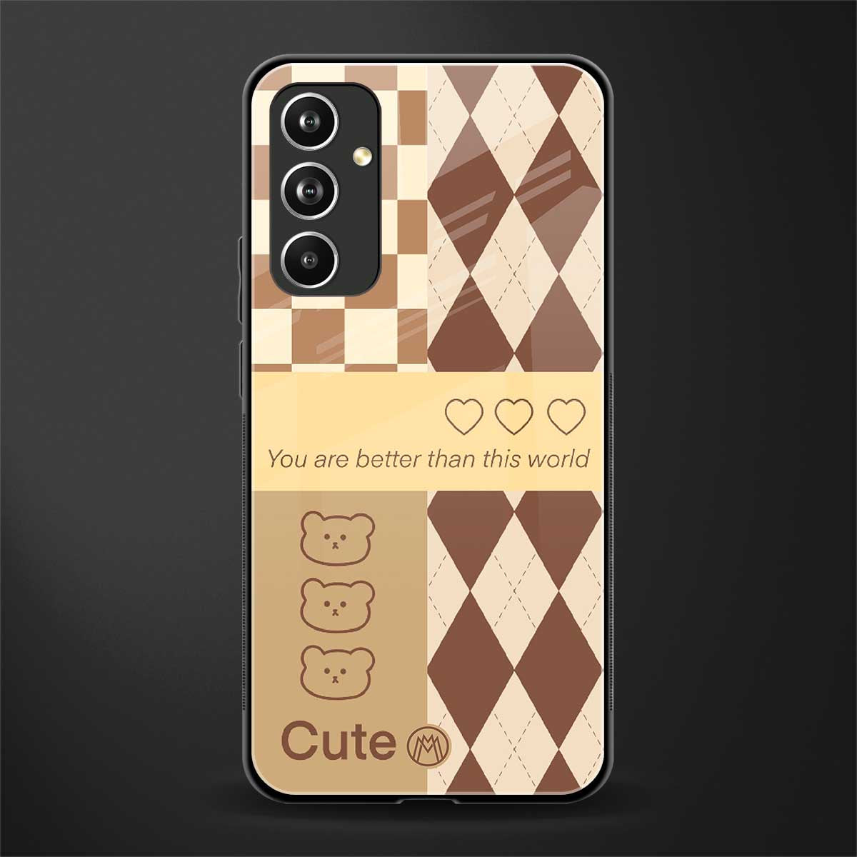 you're my world brown edition back phone cover | glass case for samsung galaxy a54 5g