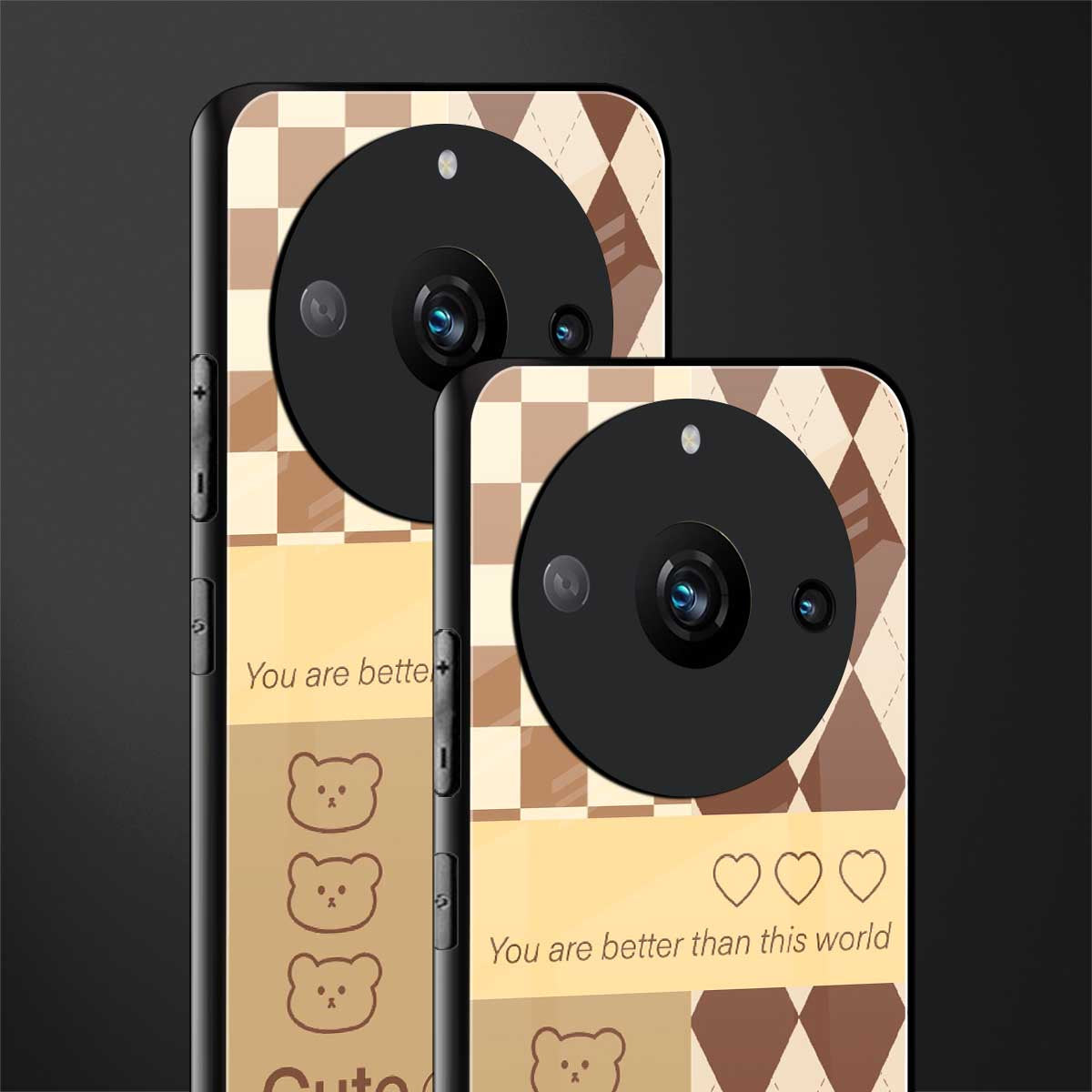you're my world brown edition back phone cover | glass case for realme 11 pro 5g