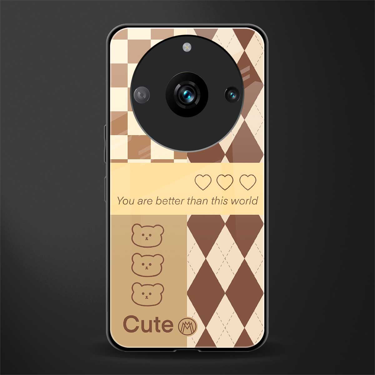 you're my world brown edition back phone cover | glass case for realme 11 pro 5g