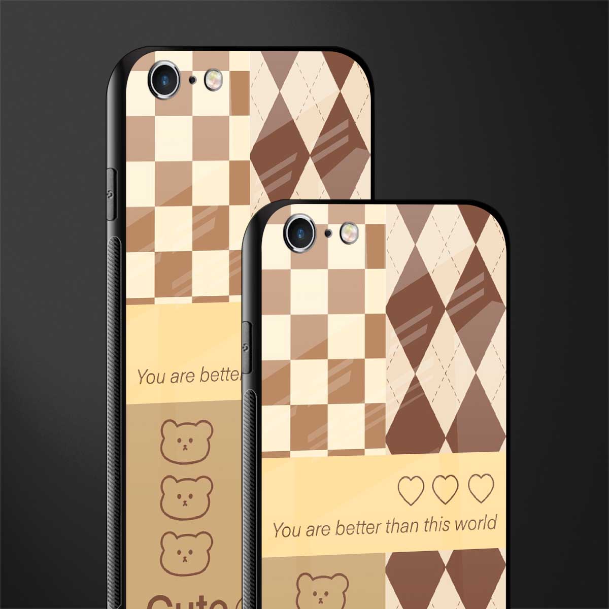 you're my world brown edition glass case for iphone 6s image-2
