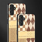 you're my world brown edition back phone cover | glass case for samsun galaxy a24 4g