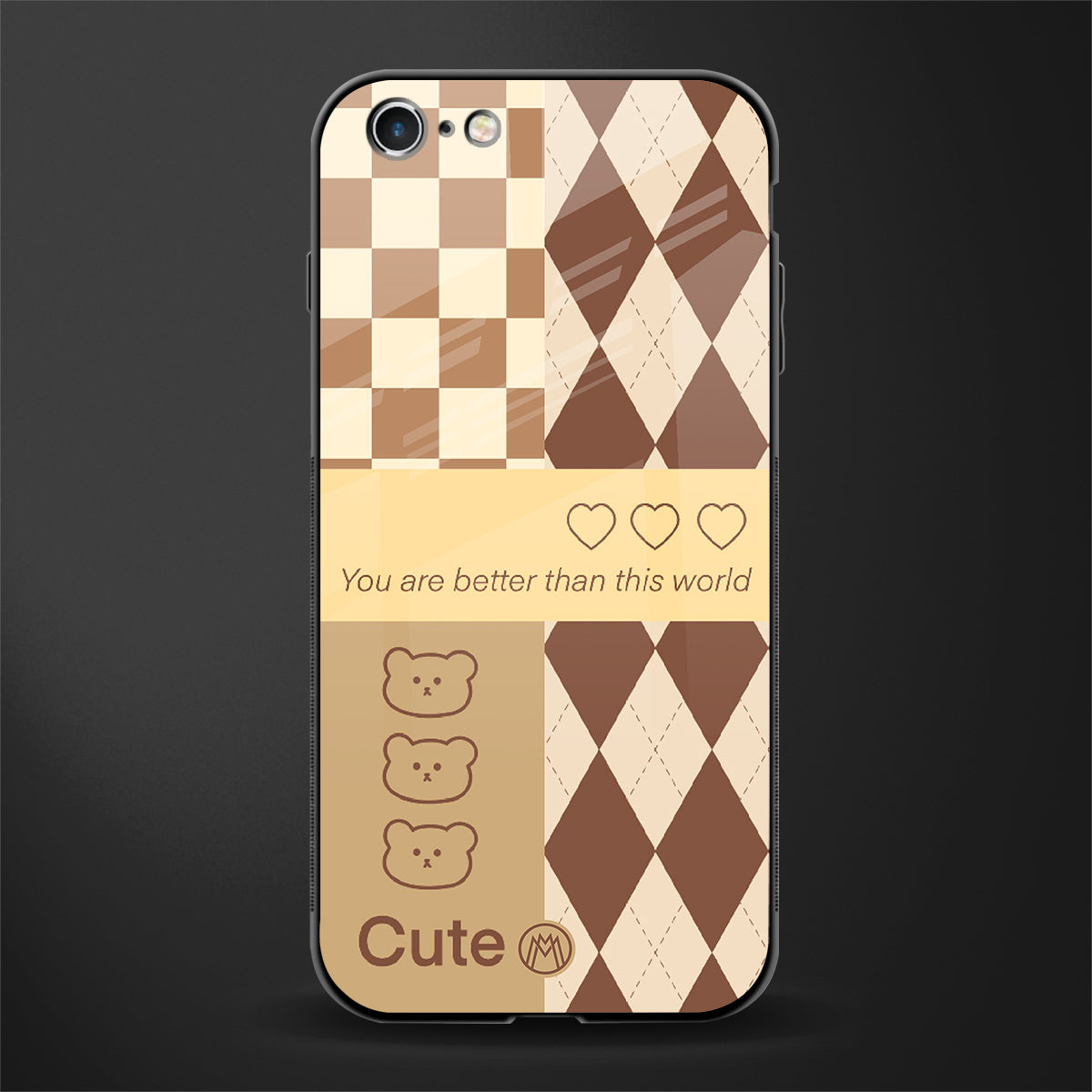you're my world brown edition glass case for iphone 6s plus image