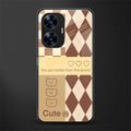 you're my world brown edition back phone cover | glass case for realme c55
