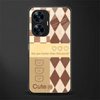 you're my world brown edition back phone cover | glass case for realme c55