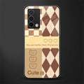 you're my world brown edition back phone cover | glass case for oppo a74 4g
