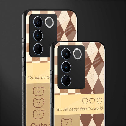 you're my world brown edition back phone cover | glass case for vivo v27 pro 5g