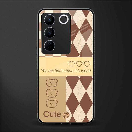 you're my world brown edition back phone cover | glass case for vivo v27 pro 5g