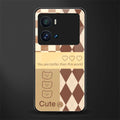 you're my world brown edition back phone cover | glass case for iQOO 9 Pro