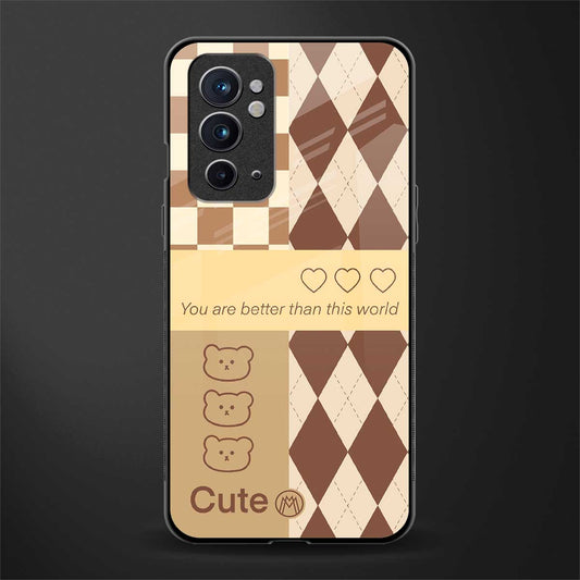 you're my world brown edition glass case for oneplus 9rt image