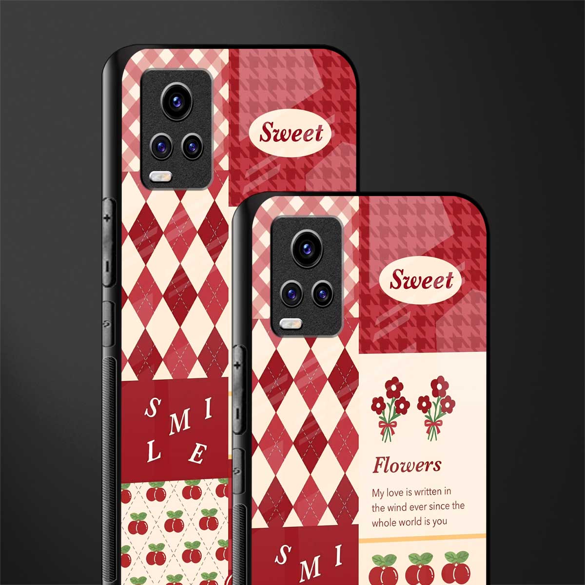 you're my world red edition back phone cover | glass case for vivo y73