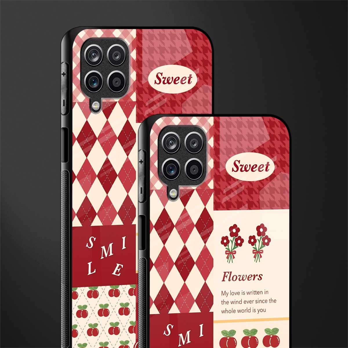 you're my world red edition glass case for samsung galaxy f12 image-2