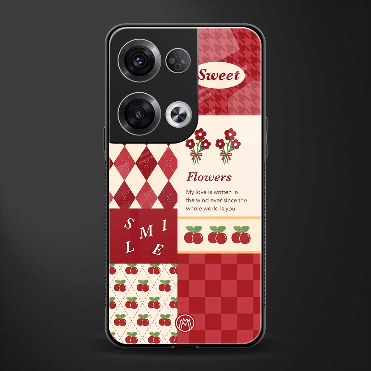 you're my world red edition back phone cover | glass case for oppo reno 8
