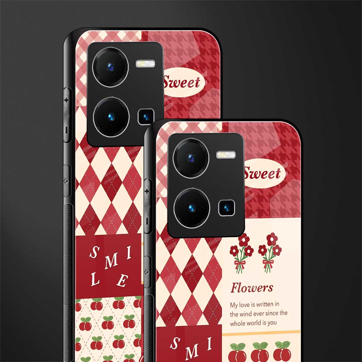 you're my world red edition back phone cover | glass case for vivo y35 4g