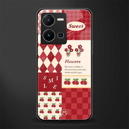 you're my world red edition back phone cover | glass case for vivo y35 4g