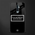 you're too close black glass case for oppo reno 2f image
