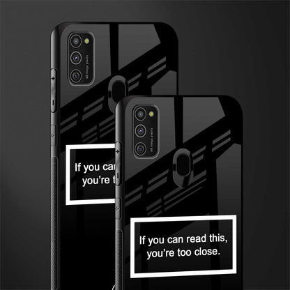 you're too close black glass case for samsung galaxy m21 image-2