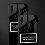 you're too close black glass case for samsung galaxy m10s image-2