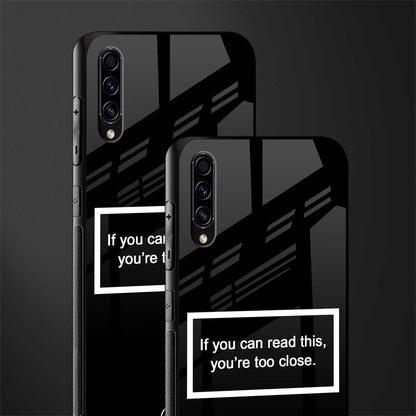 you're too close black glass case for samsung galaxy a70 image-2