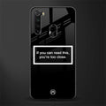 you're too close black glass case for redmi note 8 image