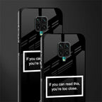 you're too close black glass case for poco m2 pro image-2