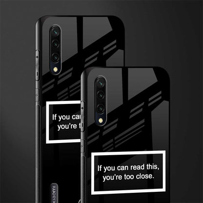 you're too close black glass case for mi a3 redmi a3 image-2