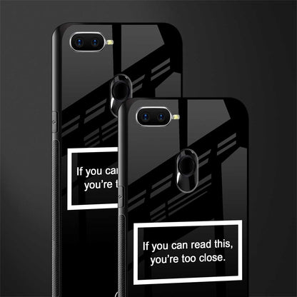 you're too close black glass case for oppo a5s image-2