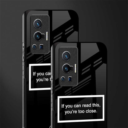 you're too close black glass case for vivo x70 pro image-2