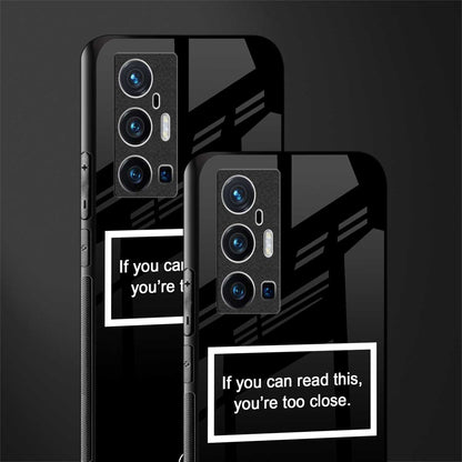 you're too close black glass case for vivo x70 pro plus image-2