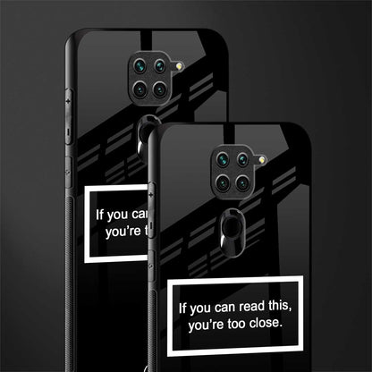 you're too close black glass case for redmi note 9 image-2