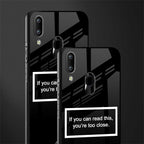 you're too close black glass case for vivo y95 image-2