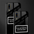 you're too close black glass case for vivo v11 pro image-2