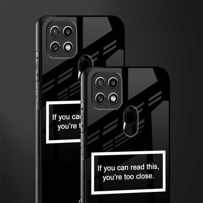 you're too close black glass case for oppo a15s image-2