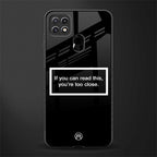 you're too close black glass case for oppo a15s image