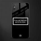 you're too close black glass case for redmi 9a image