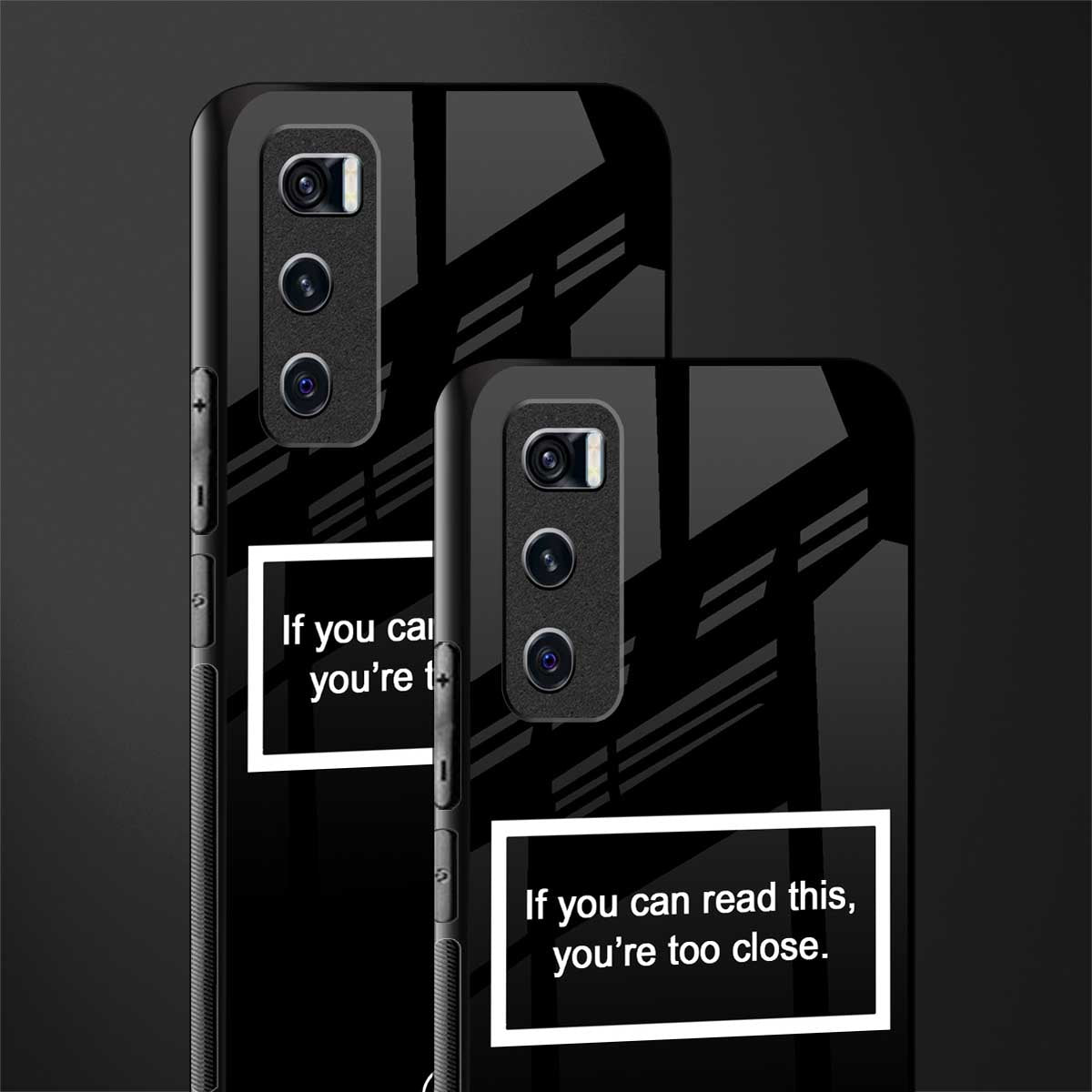 you're too close black glass case for vivo v20 se image-2
