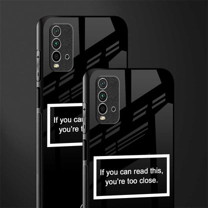 you're too close black glass case for redmi 9 power image-2