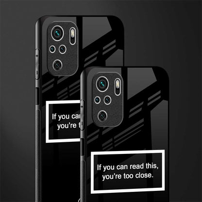 you're too close black glass case for redmi note 10s image-2