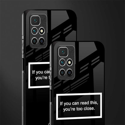 you're too close black glass case for redmi 10 prime image-2