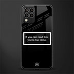 you're too close black back phone cover | glass case for samsung galaxy m33 5g