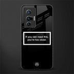 you're too close black glass case for vivo x70 image