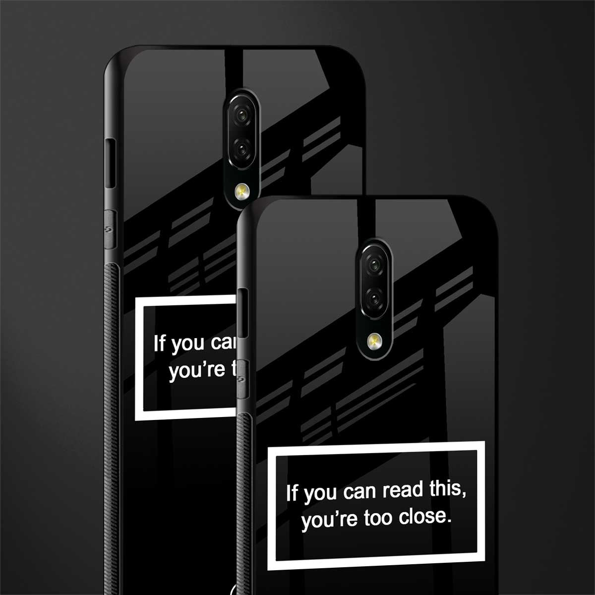 you're too close black glass case for oneplus 7 image-2