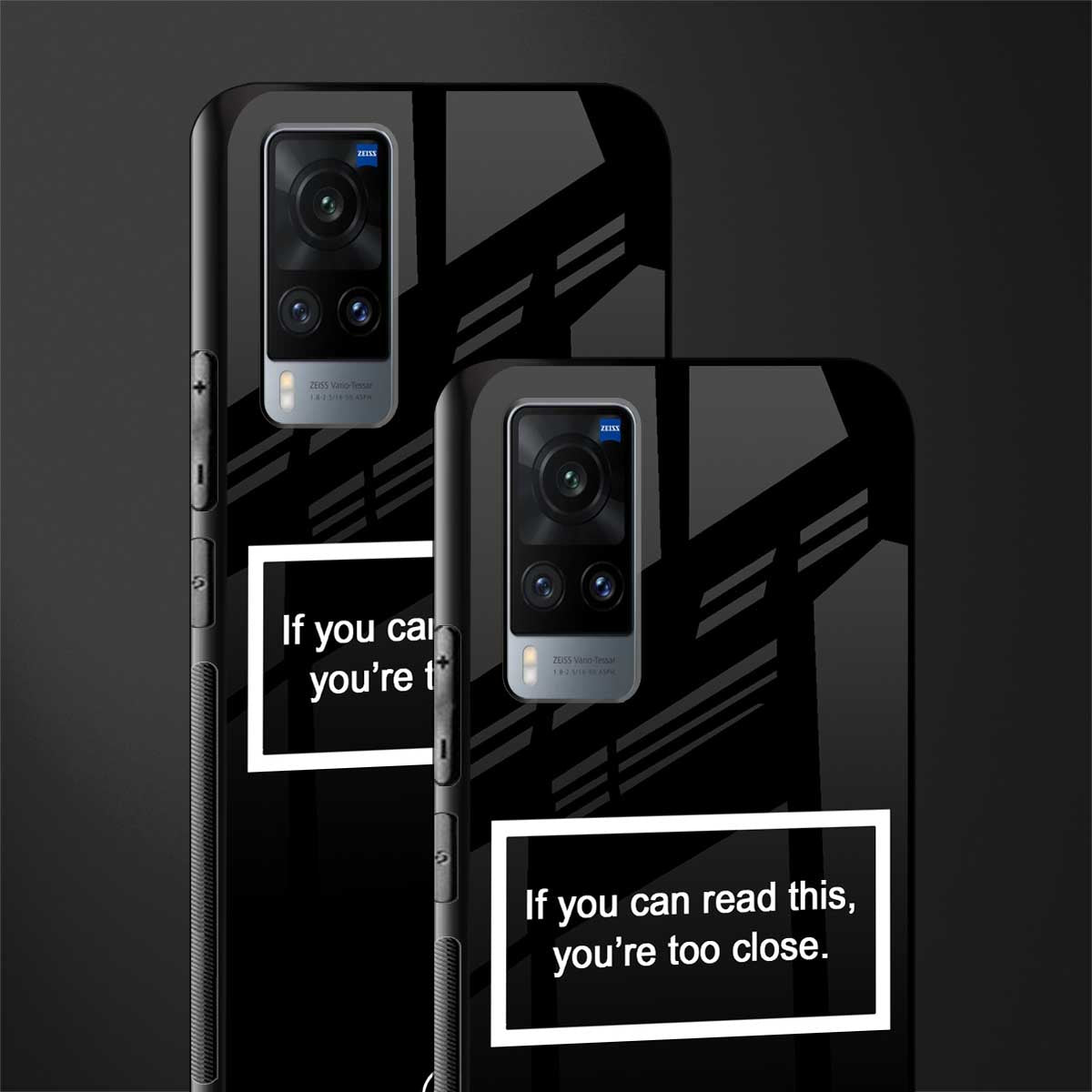 you're too close black glass case for vivo x60 image-2