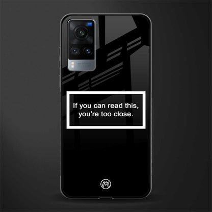 you're too close black glass case for vivo x60 image