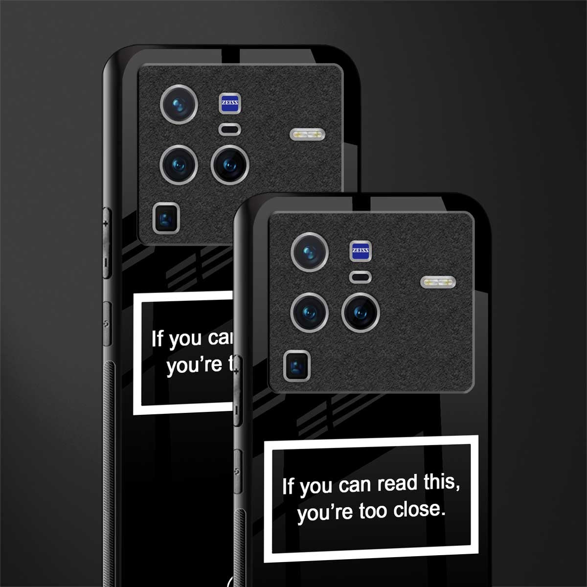 you're too close black glass case for vivo x80 pro 5g image-2
