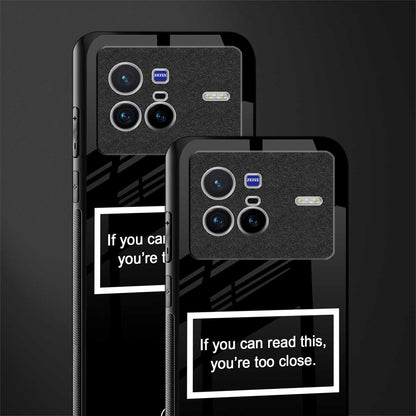 you're too close black glass case for vivo x80 image-2